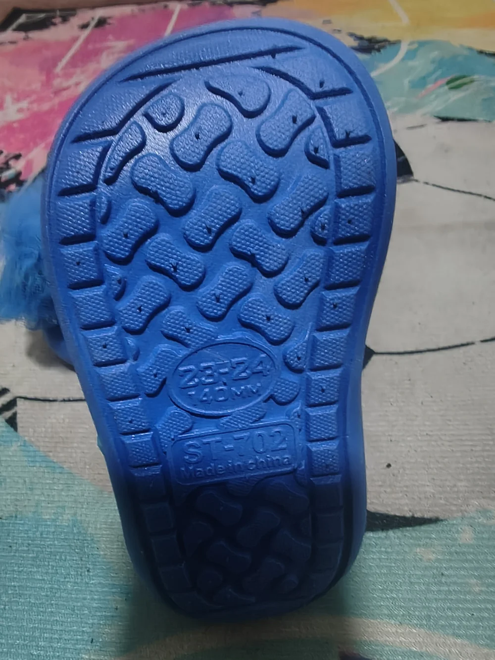 Blue Kids Clog Shoes with Pink Decorations - Girl Gang Toddler Size 7-8